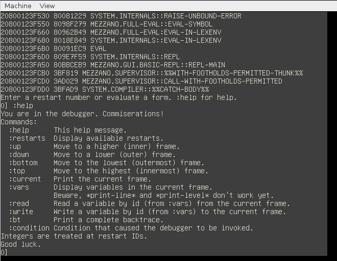 Mezzano debugger